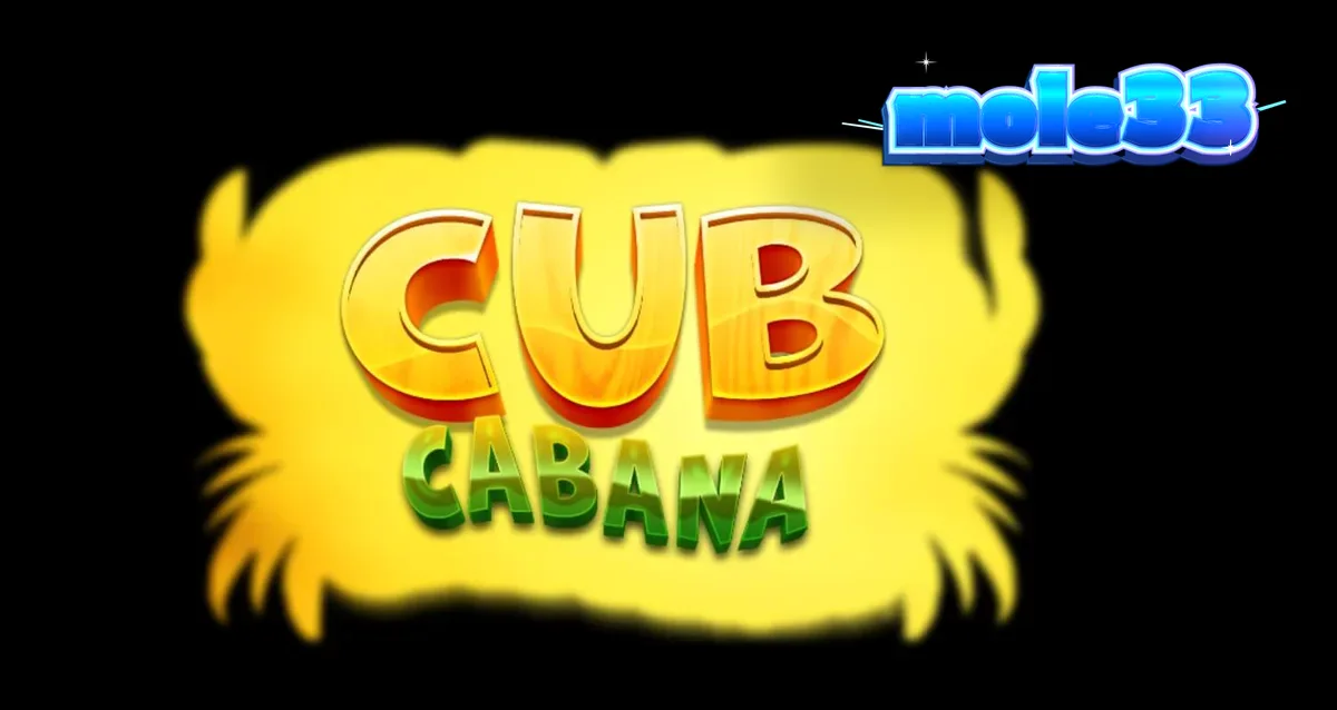 Tampilan visual slot Cub Cabana dengan tema pesta tropis dan simbol-simbol ceria.